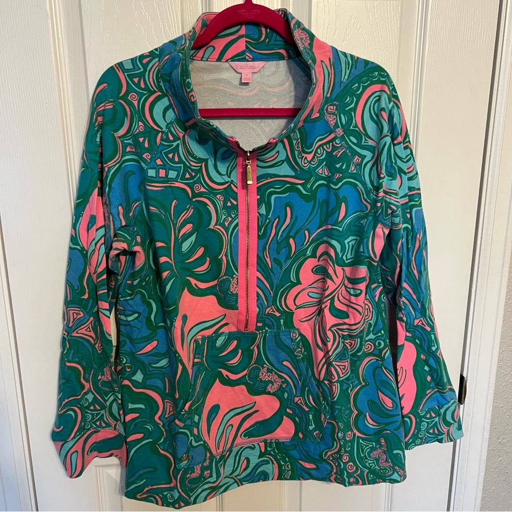 Lilly Pulitzer 1/2 Zip Skipper Popover - XL
